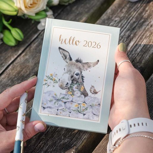 Týdenní diář 2026 Wrendale Designs, A6 - Oslík