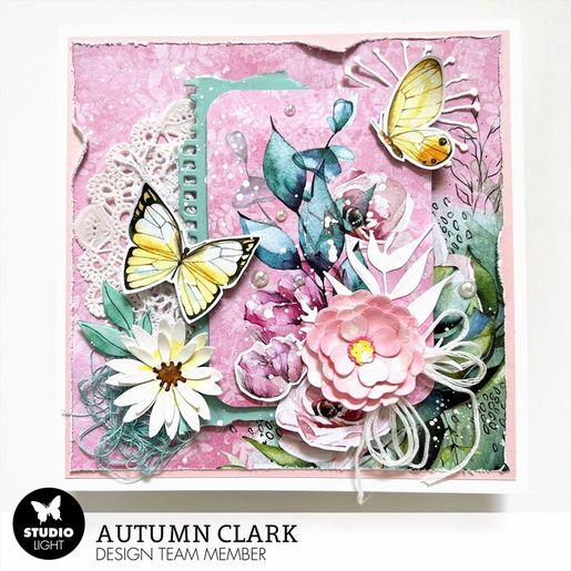 Scrapbooková sada Studio Light "Blooming Butterfly", 30,5x30,5 cm, 12 l.