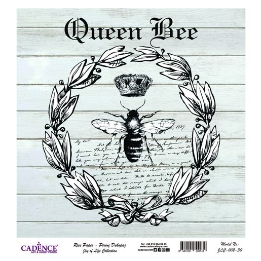 Rýžový papír Cadence, 30x30 cm - Včelí královna