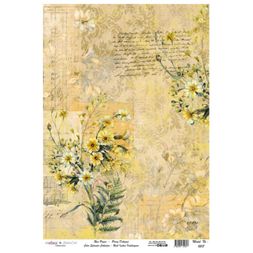 Rýžový papír Cadence - Žluté kytice - VYBERTE VELIKOST