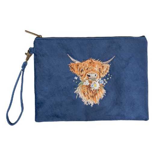 Vyšívaná kosmetická taška Wrendale Designs "Daisy Coo" - Kráva