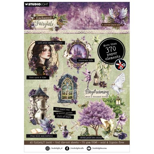 Blok s papírovými výseky Studio Light "Enchanted Fairytale", A5, 20 l.