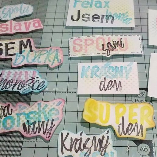 Diářová razítka Aladine Stampo Bullet Journal, 62 ks - Abeceda jednoduchá