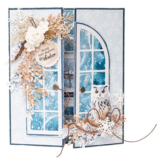 Blok s papírovými výseky Studio Light "Winter Wonderland", A5, 20 l. - Zima se zvířátky