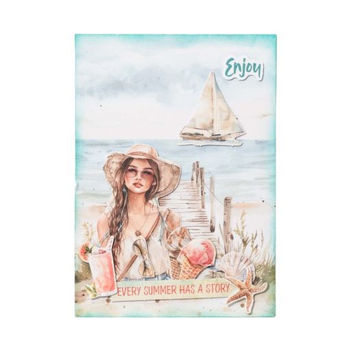 Kreativní blok s výseky Studio Light "Summer Celebration", A4, 28 l. - U moře