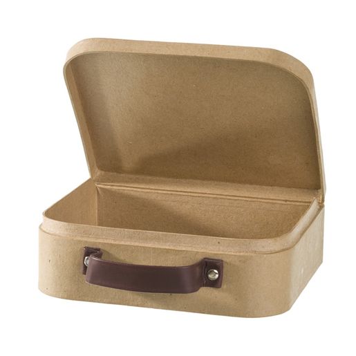 Kartonový kufřík PappArt k dotvoření, 21x17,5x6,5 cm - střední