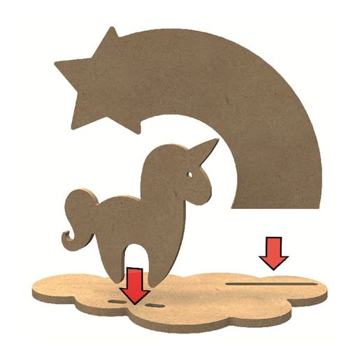 Kreativní dřevěná sada k dotvoření Gomille - Jednorožec