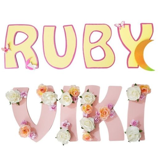 Dřevěný výřez k dekoraci Gomille, 15 cm - Abeceda - VYBERTE PÍSMENO