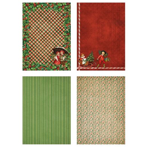 Blok podkladových papírů Studio Light "Vintage Christmas", A4, 36 l. - Vánoční nostalgie
