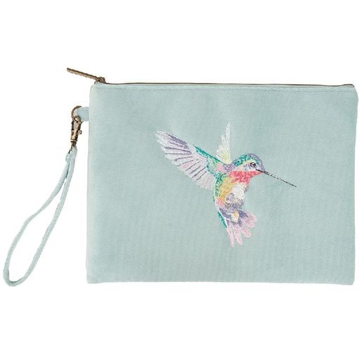Vyšívaná kosmetická taška Wrendale Designs "Wisteria Wishes" - Kolibřík