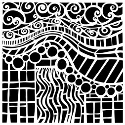 Šablona TCW 6"x6" (15,2x15,2 cm) - Bubble Swirl