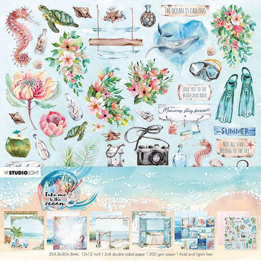 Scrapbooková sada Studio Light "Take me to the Ocean", 30,5x30,5 cm