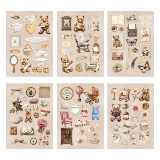 Blok s papírovými výseky Studio Light "Teddy