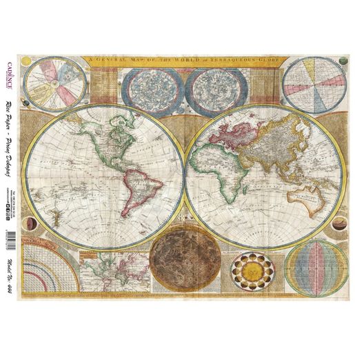 Rýžový papír Cadence - Atlas světa - VYBERTE VELIKOST