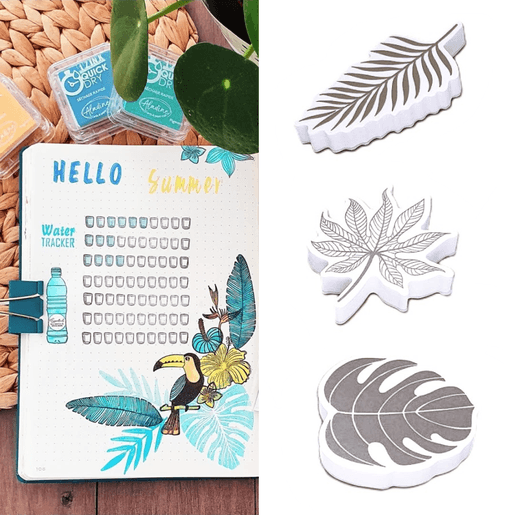 Razítka Aladine Creative Stamp, 29 ks - Tropické listy