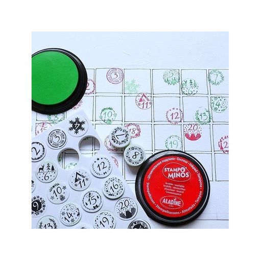 Razítka Aladine Stampo Noël, 24 ks - Adventní kalendář