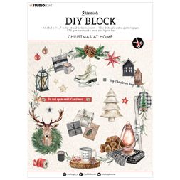 DIY Blok s výseky Studio Light "Christmas at Home", A4, 32 l. - Vánoce doma