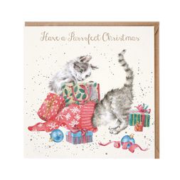 Přání Wrendale Designs "A Purrrfect Christmas", 15x15 cm - Vánoční kočky