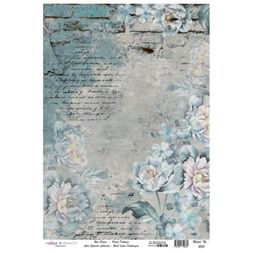 Rýžový papír Cadence - Bledé květiny - VYBERTE VELIKOST