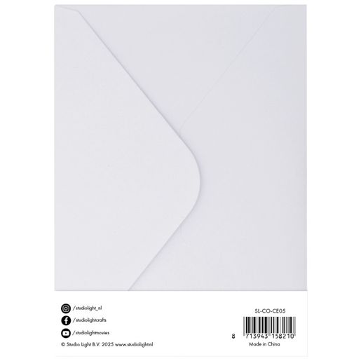 Přání a obálky Studio Light, 5"x7" (12,7x17,8 cm), 10 ks - bílé