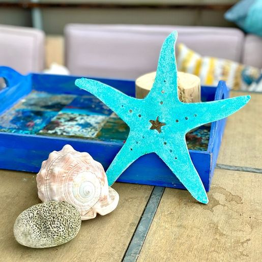 Dřevěný výřez k dekoraci Gomille, 25x23 cm - Hvězdice, velká