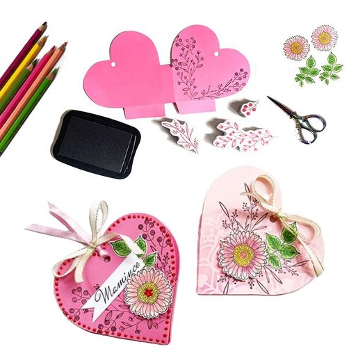 Razítka Aladine Creative Stamp, 39 ks - Květinová abeceda & věnečky