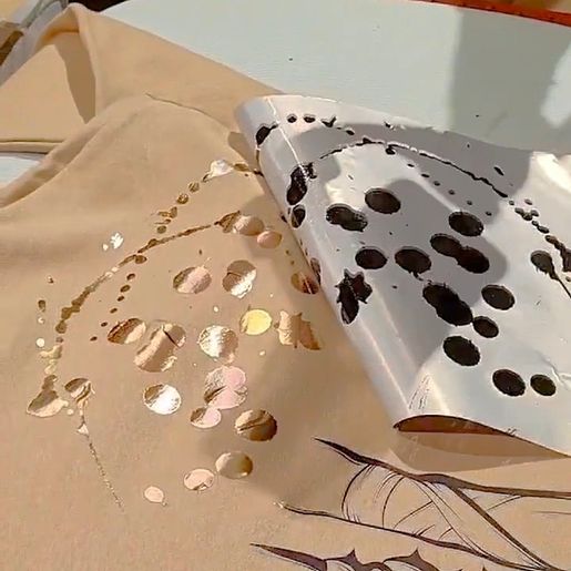 Nažehlovací nálepka Cadence, 21x30 cm, zlatá - Cákance