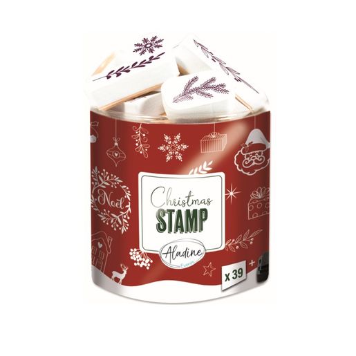 Razítka Aladine Creative Stamp, 39 ks - Veselé Vánoce