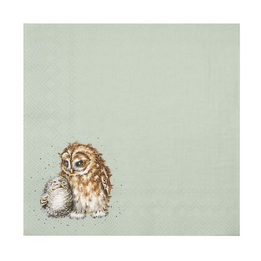 Papírové ubrousky Wrendale Designs "Owl Together", 33x33 cm - Sovy