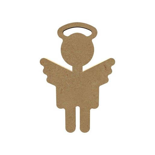 Dřevěný výřez k dekoraci Gomille, 11x12 cm - Andílek