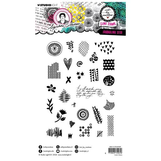 Razítka Studio Light "Signature Collection“, 29 ks - Prvky do art journalu