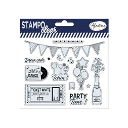 Gelová razítka Aladine Stampo Clear, 14 ks - Oslava