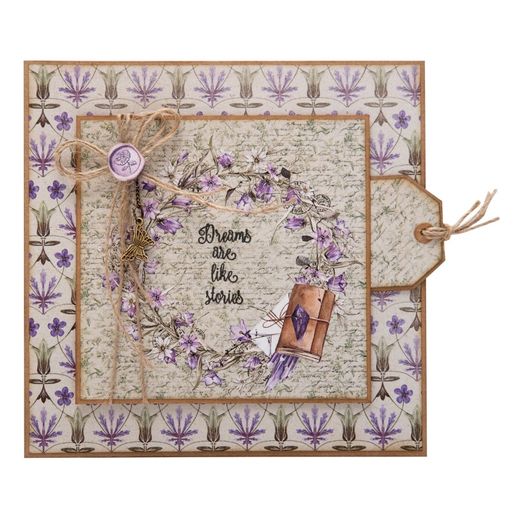 Kreativní blok Studio Light "Diary of Dreams", 20x20 cm, 36 l. - Přání, obálky, visačky