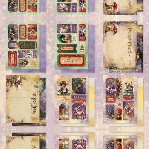 Mini kreativní blok Studio Light "Fairy Christmas", A7, 24 l. - Vánoce s vílami