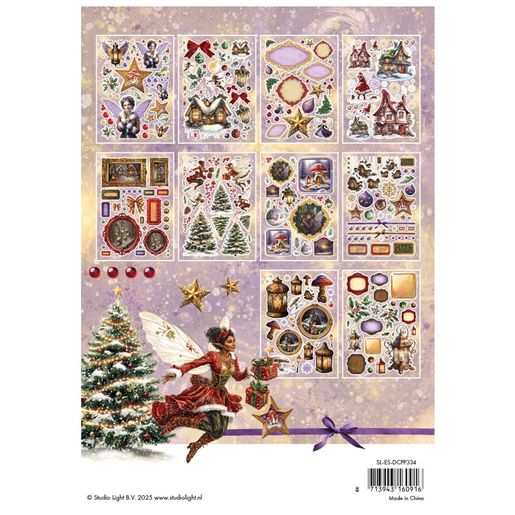 Blok s papírovými výseky Studio Light "Fairy Christmas", A5, 20 l. - Vánoce s vílami