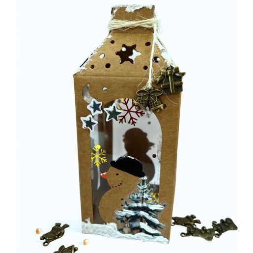 Kovové přívěsky Studio Light, 10 ks - Zlaté vánoční stromečky