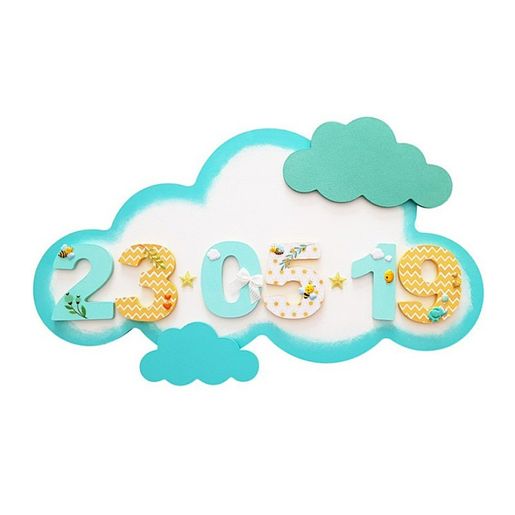 Dřevěný výřez k dekoraci Gomille, 15 cm - Mrak