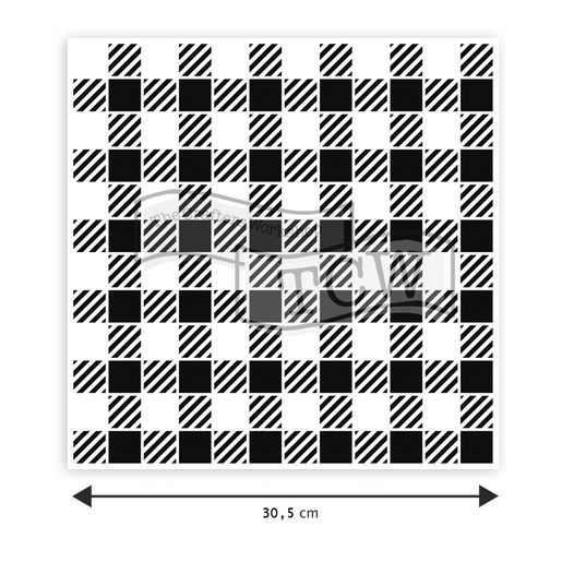 Šablona TCW 12"x12" (30,5x30,5 cm) - Buffalo Plaid Square