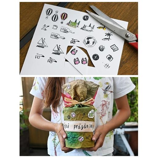 Razítka Aladine Creative Stamp, 46 ks - Cestování