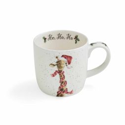 Vánoční porcelánový hrnek Wrendale Designs, "Ho Ho Ho", 0,31 l - Žirafa