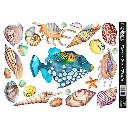 Transferový obrázek na textil Cadence, 25x35 cm - Mořské poklady