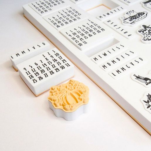 Diářová razítka Aladine Stampo Bullet Journal, 25 ks - Kalendárium