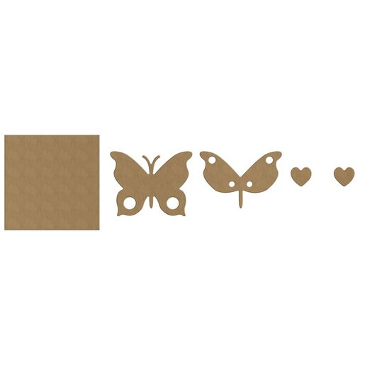 Dřevěný obrázek k dotvoření Aladine - Motýl