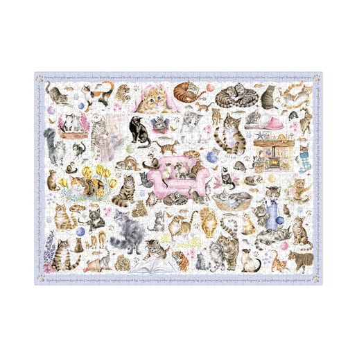 Puzzle Wrendale Designs "Feline Friends", 1000 dílků - Kočky