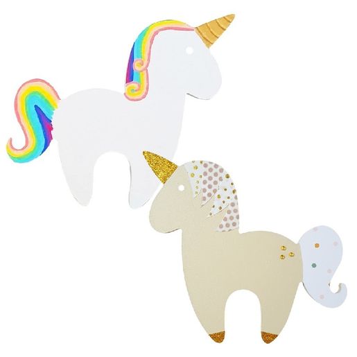 Dřevěný výřez k dekoraci Gomille, 15x14 cm - Jednorožec