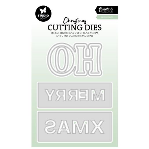 Vyřezávací šablony Studio Light, 4 ks - Vánoční nápisy