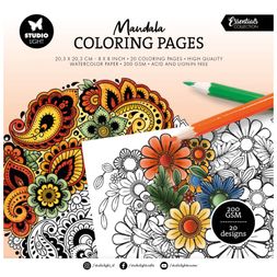 Omalovánky Studio Light, 20,3x20,3 cm, 20 l. - Mandaly
