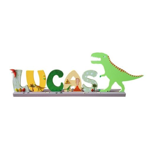 Dřevěný výřez k dekoraci Gomille, 17x12 cm - Dinosaurus T-Rex