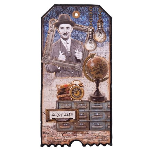 Blok s papírovými výseky Studio Light "Grunge", A5, 20 l. - Zpátky do minulosti