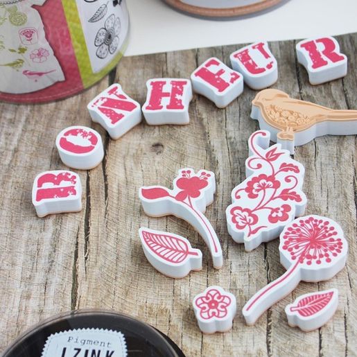 Razítka na textil Aladine Stampo Textile, 45 ks - Abeceda